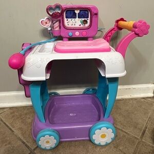 RARE Doc McStuffins Hospital Care Cart WORKS GREAT LIGHTS & SOUNDS RARE HTF
